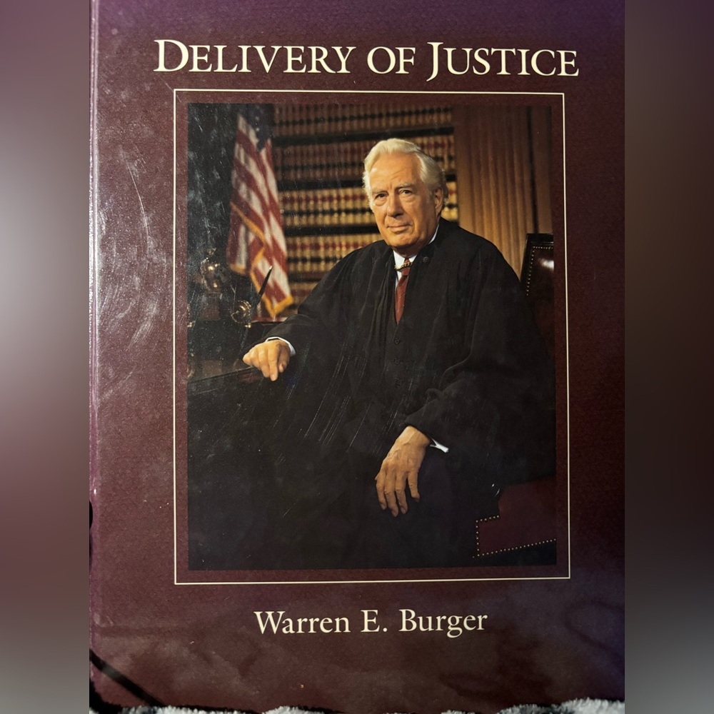 “Delivery of Justice” hardcover book in perfect condition